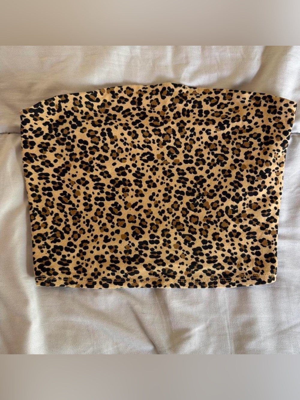 Garage Leopard Print tube top in Tan and Black